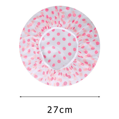 Shower Cap, 3 Pcs Waterproof Reusable Shower Caps Bath Hair Hat for Women Men Kids
